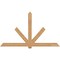 Ekena Millwork Kennewick Timber Gable Bracket, Western Red Cedar, 96"W x 56"H x 5 1/2"D x 5 1/2"F, 14/12 Pitch GBW096X56X0606KEN00SWR - alternate 1
